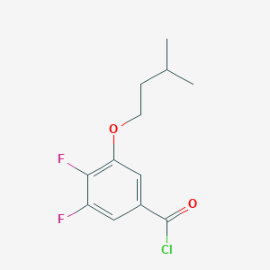 molecular formula C12H13ClF2O2 B7996232 4,5-Difluoro-3-iso-pentoxybenzoyl chloride 