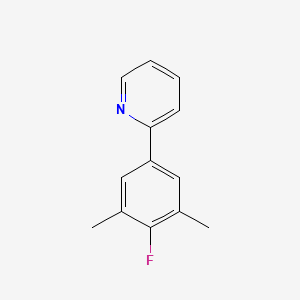 molecular formula C13H12FN B7996240 2-(4-Fluoro-3,5-dimethylphenyl)pyridine 