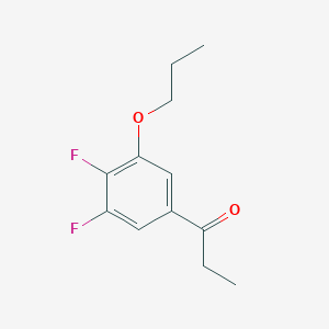 molecular formula C12H14F2O2 B7996268 4',5'-Difluoro-3'-n-propoxypropiophenone 