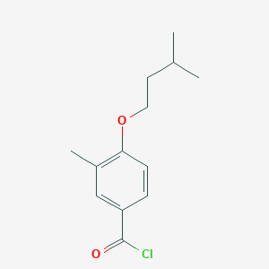 molecular formula C13H17ClO2 B7996283 3-Methyl-4-iso-pentoxybenzoyl chloride 