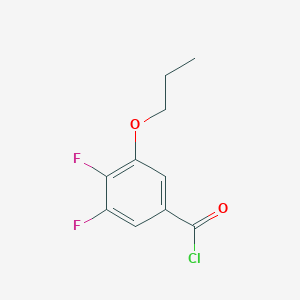 molecular formula C10H9ClF2O2 B7996296 4,5-Difluoro-3-n-propoxybenzoyl chloride 