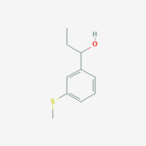 molecular formula C10H14OS B7996316 1-[3-(Methylthio)phenyl]-1-propanol 
