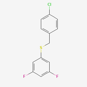 molecular formula C13H9ClF2S B7996326 1-Chloro-4-[(3,5-difluorophenyl)sulfanylmethyl]benzene 