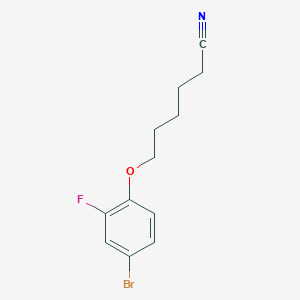 molecular formula C12H13BrFNO B7996343 6-(4-Bromo-2-fluoro-phenoxy)hexanenitrile 