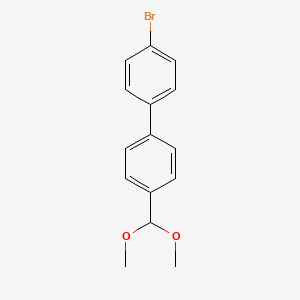 molecular formula C15H15BrO2 B7996353 4-Bromo-4'-dimethoxymethylbiphenyl 