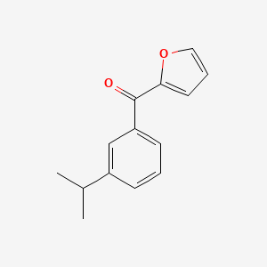 molecular formula C14H14O2 B7996388 Furan-2-yl(3-isopropylphenyl)methanone 