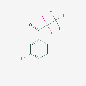 molecular formula C10H6F6O B7996407 2,2,3,3,3-Pentafluoro-1-(3-fluoro-4-methylphenyl)propan-1-one 