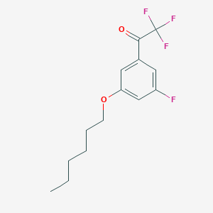 molecular formula C14H16F4O2 B7996418 3'-n-Hexyloxy-2,2,2,5'-tetrafluoroacetophenone 