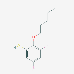 molecular formula C11H14F2OS B7996453 3,5-Difluoro-2-n-pentoxythiophenol 