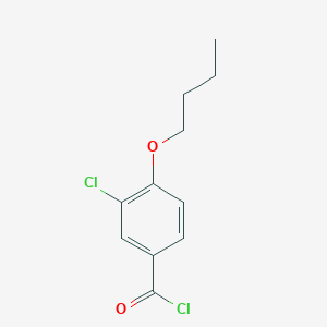 molecular formula C11H12Cl2O2 B7996460 4-n-Butoxy-3-chlorobenzoyl chloride CAS No. 1443339-85-2
