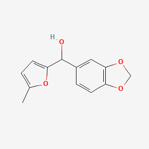 molecular formula C13H12O4 B7996473 5-Methyl-2-furyl-[3,4-(methylenedioxy)phenyl]methanol 
