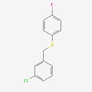 molecular formula C13H10ClFS B7996481 1-Chloro-3-[(4-fluorophenyl)sulfanylmethyl]benzene 