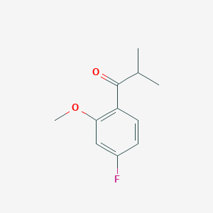 molecular formula C11H13FO2 B7996492 1-(4-Fluoro-2-methoxyphenyl)-2-methylpropan-1-one 