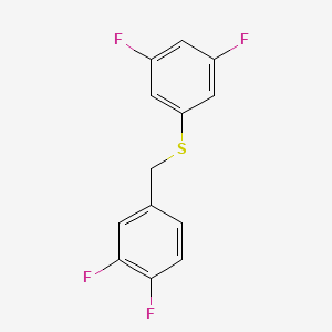 molecular formula C13H8F4S B7996519 1,2-Difluoro-4-[(3,5-difluorophenyl)sulfanylmethyl]benzene 