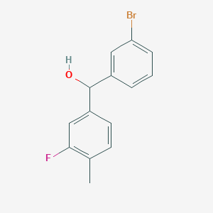 molecular formula C14H12BrFO B7996521 3-Bromo-3'-fluoro-4'-methylbenzhydrol 