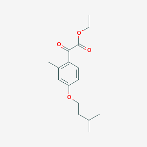 molecular formula C16H22O4 B7996528 Ethyl 2-methyl-4-iso-pentoxybenzoylformate 
