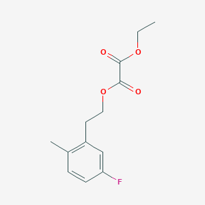 molecular formula C13H15FO4 B7996539 O2-Ethyl O1-[2-(3-fluoro-6-methylphenyl)ethyl] oxalate 