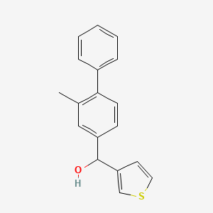 molecular formula C18H16OS B7996544 (3-Methyl-4-phenyl)phenyl-(3-thienyl)methanol 