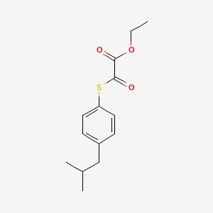 molecular formula C14H18O3S B7996567 Ethyl 2-(4-iso-butylphenyl)sulfanyl-2-oxo-acetate 