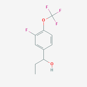 molecular formula C10H10F4O2 B7996590 1-[3-Fluoro-4-(trifluoromethoxy)phenyl]-1-propanol 