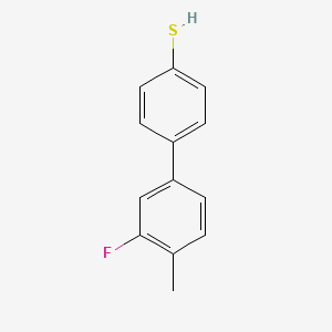 molecular formula C13H11FS B7996597 4-(3-Fluoro-4-methylphenyl)thiophenol 