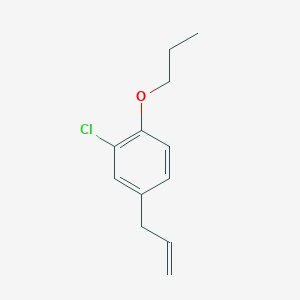 molecular formula C12H15ClO B7996602 4-Allyl-2-chloro-1-propoxybenzene 