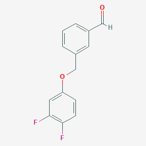 molecular formula C14H10F2O2 B7996616 3-((3,4-Difluorophenoxy)methyl)benzaldehyde 