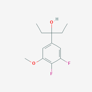 molecular formula C12H16F2O2 B7996676 3-(3,4-Difluoro-5-methoxyphenyl)-3-pentanol 