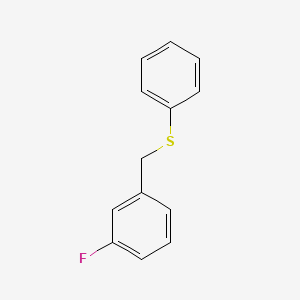 molecular formula C13H11FS B7996689 1-Fluoro-3-(phenylsulfanylmethyl)benzene 