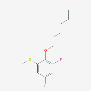 molecular formula C13H18F2OS B7996690 (3,5-Difluoro-2-(hexyloxy)phenyl)(methyl)sulfane CAS No. 1443336-83-1