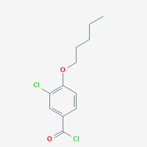molecular formula C12H14Cl2O2 B7996695 3-Chloro-4-n-pentoxybenzoyl chloride 