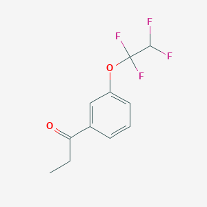 molecular formula C11H10F4O2 B7996756 3'-(1,1,2,2-Tetrafluoroethoxy)propiophenone CAS No. 1443342-53-7