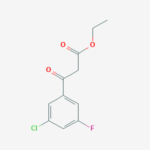 molecular formula C11H10ClFO3 B7996762 Ethyl (3-chloro-5-fluorobenzoyl)acetate 