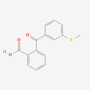 molecular formula C15H12O3S B7996769 2-((3-Methylthio)benzoyl)benzoic acid 