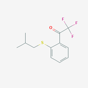 molecular formula C12H13F3OS B7996826 2'-(iso-Butylthio)-2,2,2-trifluoroacetophenone 
