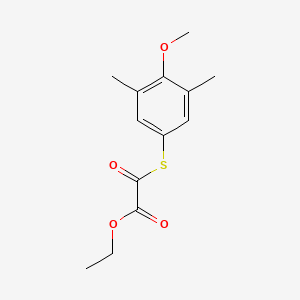 molecular formula C13H16O4S B7996852 Ethyl 2-(3,5-dimethyl-4-methoxyphenyl)sulfanyl-2-oxo-acetate 