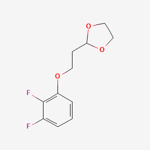 molecular formula C11H12F2O3 B7996862 2-(2-(2,3-Difluorophenoxy)ethyl)-1,3-dioxolane 