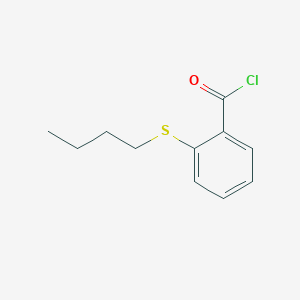 molecular formula C11H13ClOS B7996872 2-(n-Butylthio)benzoyl chloride 