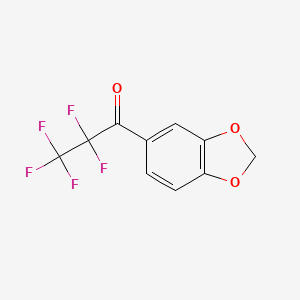 molecular formula C10H5F5O3 B7996880 1-(Benzo[d][1,3]dioxol-5-yl)-2,2,3,3,3-pentafluoropropan-1-one 