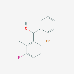molecular formula C14H12BrFO B7996882 2-Bromo-3'-fluoro-2'-methylbenzhydrol 
