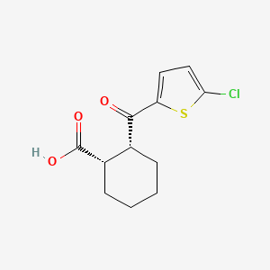 molecular formula C12H13ClO3S B7996894 cis-2-(2-Chloro-5-thenoyl)cyclohexane-1-carboxylic acid 