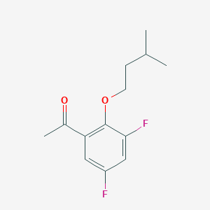 molecular formula C13H16F2O2 B7996907 3',5'-Difluoro-2'-iso-pentoxyacetophenone 