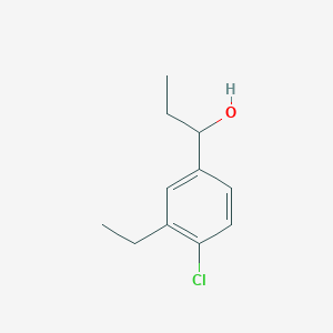 molecular formula C11H15ClO B7996916 1-(4-Chloro-3-ethylphenyl)-1-propanol 