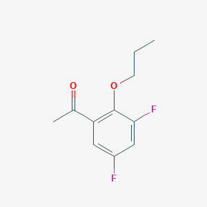 molecular formula C11H12F2O2 B7996930 1-(3,5-Difluoro-2-propoxyphenyl)ethanone 