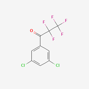 molecular formula C9H3Cl2F5O B7996937 1-(3,5-Dichlorophenyl)-2,2,3,3,3-pentafluoropropan-1-one 