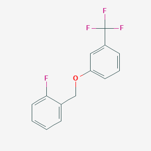 molecular formula C14H10F4O B7996968 3-[(2-Fluorophenyl)methoxy]benzotrifluoride 