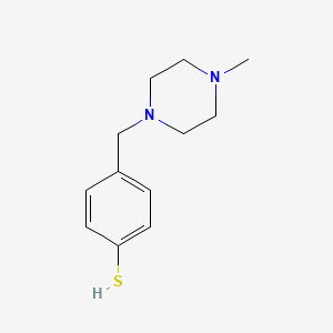 molecular formula C12H18N2S B7996974 4-[(4-Methylpiperazino)methyl]thiophenol 
