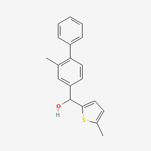 molecular formula C19H18OS B7996984 (3-Methyl-4-phenyl)phenyl-(5-methyl-2-thienyl)methanol 