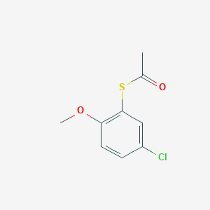 molecular formula C9H9ClO2S B7997002 S-3-Chloro-6-methoxyphenylthioacetate 