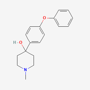 molecular formula C18H21NO2 B7997012 4-Hydroxy-4-(4-phenoxyphenyl)-1-methylpiperidine 